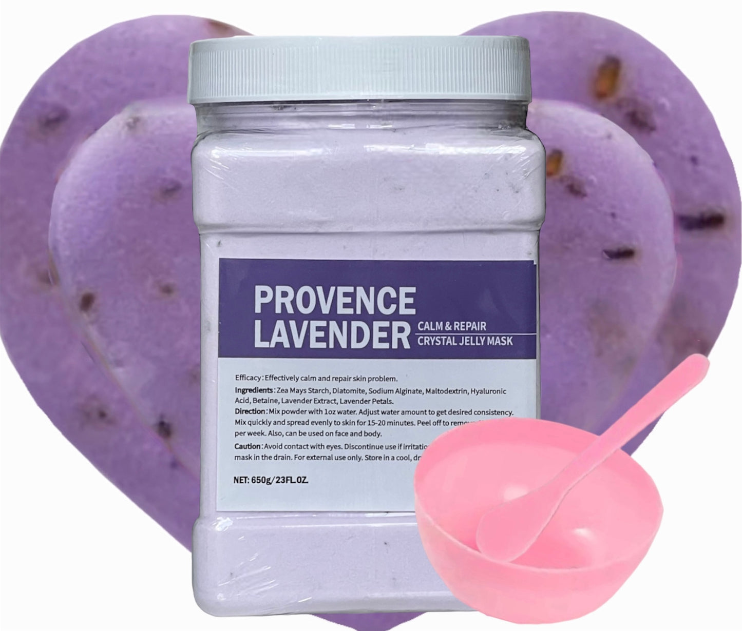 Lavender Jelly Mask for Facials: Peel Off Hydrojelly Mask PowderJar: Hydrating, Brightening, Firming Jelly Face Masks