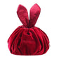 Cosmetic Bag Round Velvet Soft Makeup Bag Drawstring Rabbit Ear Travel Make Up Organizer Female Toiletry Beauty Storage for Gift