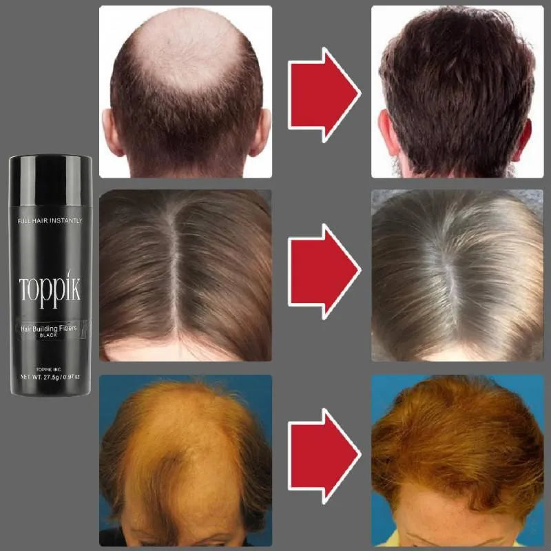 Toppik Hair Loss Building Fibers Hair Fibers Regrowth Powders Keratin Applicator Hair Growth Products Spray Pump Comb Beauty
