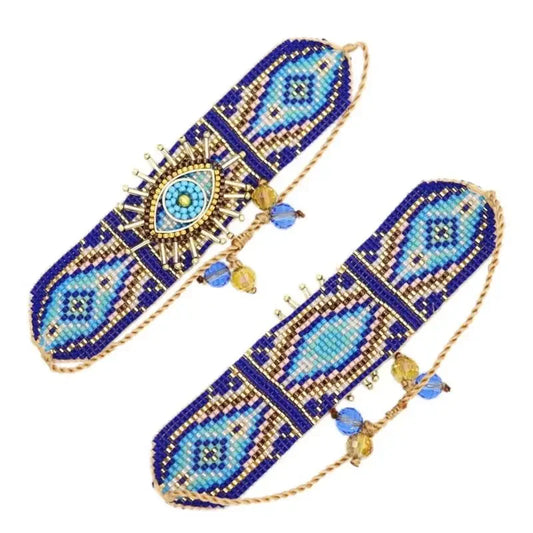ALIYA Miyuki Beads Evil Eye Bracelet Bohemian Mujer Pulseras Moda Women Armband Jewelry Handmade Braided Bracelet Wholesale