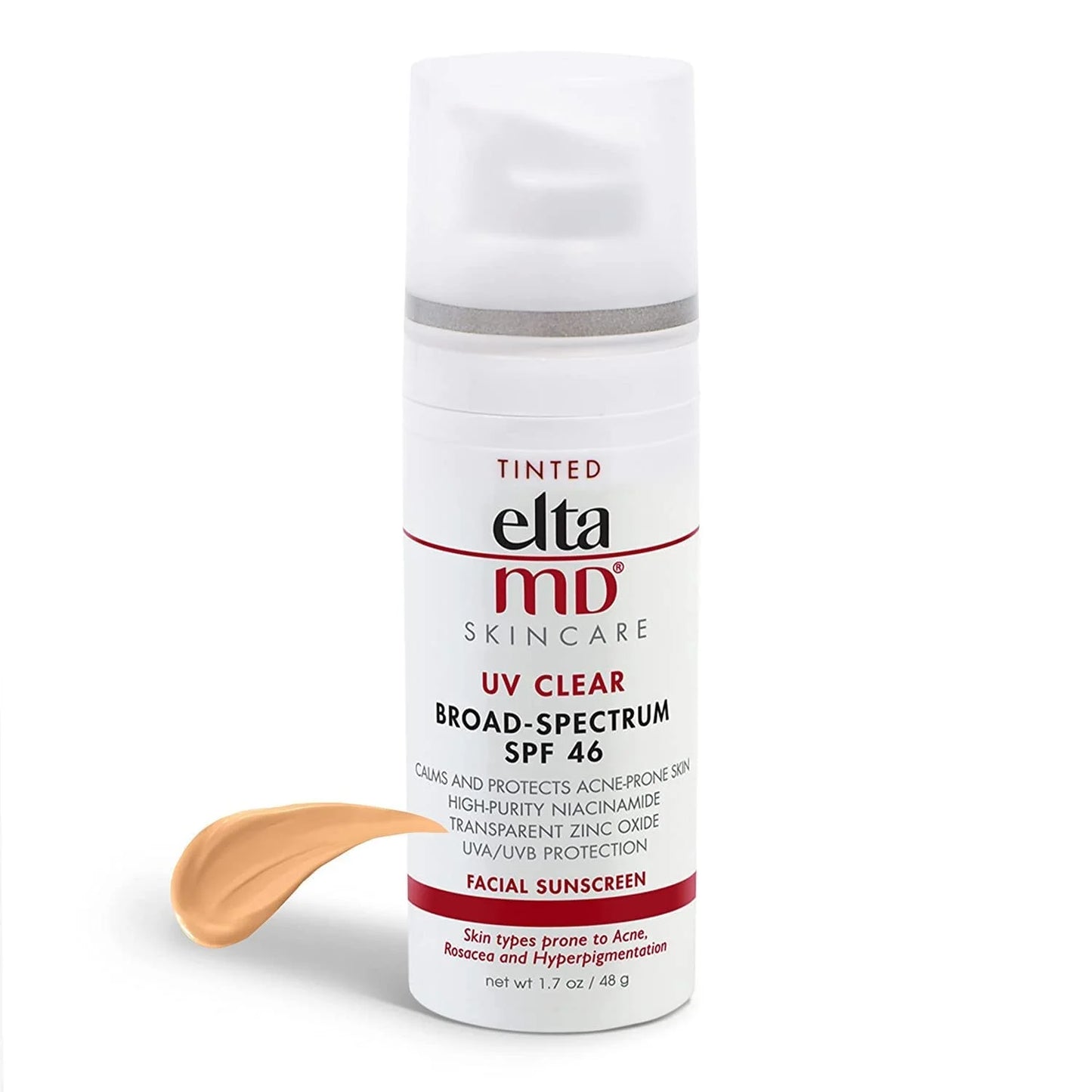 EltaMD UV Daily Tinted Sunscreen with Zinc Oxide Protects and Calms Sensitive Skin and Acne-Prone Oil Free Sun Screen Products