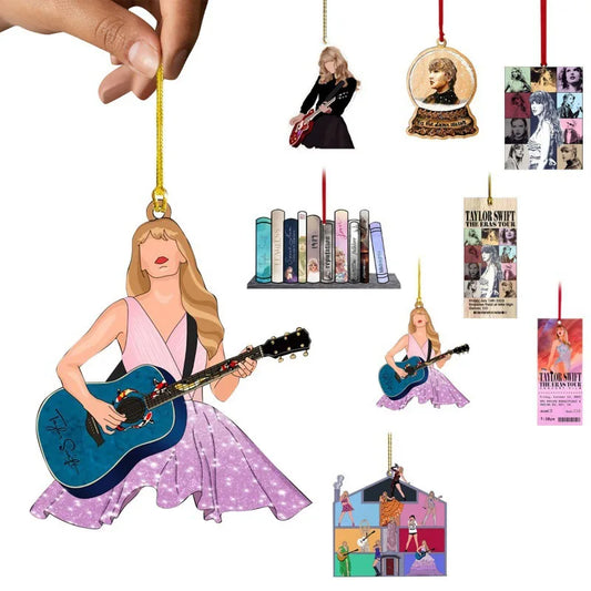 1989 Color Print Push-Slide Cover New Modern Pop Style Female Singer Taylor Swift Pattern Small Pendant Key Chain