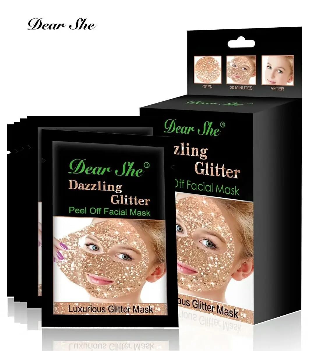 Hologram Peel Off Face Masks, Glitter Peel Off Mask, Lifting, Illuminating & Revitalizing | Removes Blackheads, Dirt & Oils | Reduces Wrinkles, Fine Lines & Acne