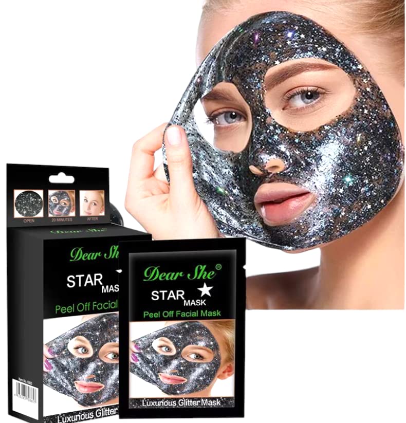 Hologram Peel Off Face Masks, Glitter Peel Off Mask, Lifting, Illuminating & Revitalizing | Removes Blackheads, Dirt & Oils | Reduces Wrinkles, Fine Lines & Acne