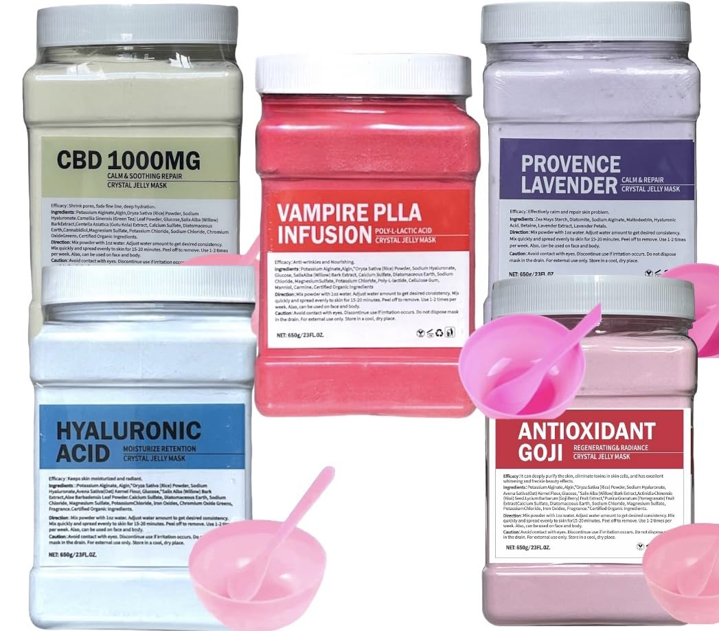 Jelly Mask for Facials: Peel Off Hydrojelly Mask PowderJar: Hydrating, Brightening, Firming Jelly Face Masks
