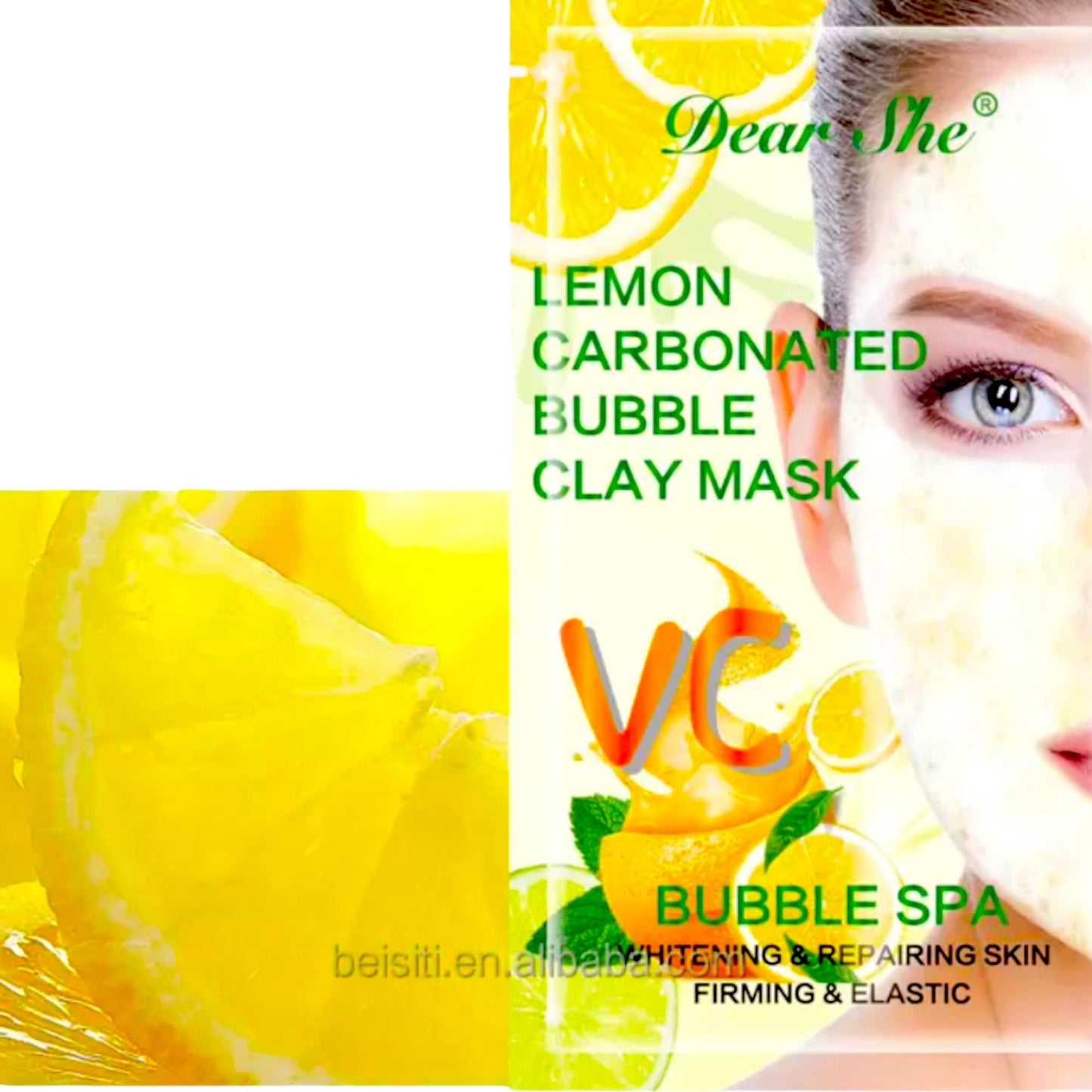Deep Purifying Lemon O2 Carbonated Bubble Clay Mask Peach (10 Pack) – Bubble Face Sheet Mask for Purifying & Moisturizing - Mayubeautify